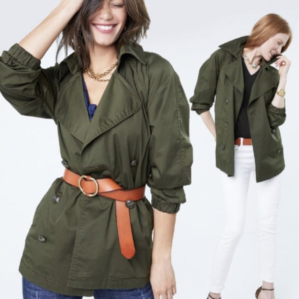 CAbi #5478 Expedition Trench Jacket Dark Olive Green (Sm)